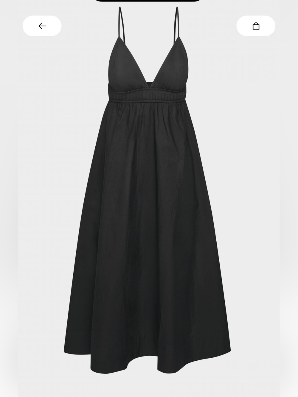 Aritzia | Black Babaton Encourage Poplin Dress
